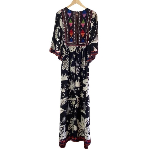 NWT Farm Rio Cerrado Sky Embroidered Maxi Dress - Picture 7 of 15